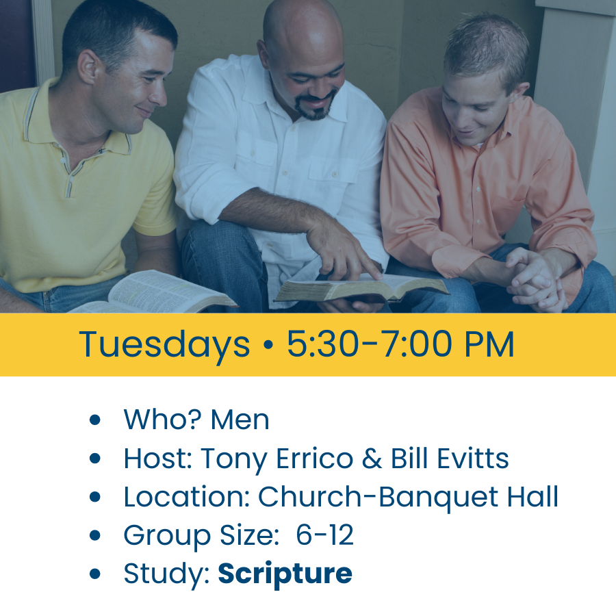 Tuesday Mens Connect Group Bible Study